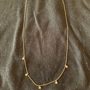 14kt gold diamond necklace